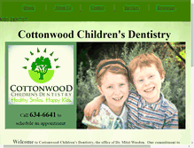 Tablet Screenshot of cottonwoodchildrensdentistry.com
